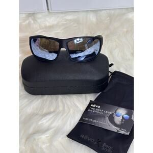 NWOB: REVO Bear Grylls Mat Black POLARIZED Blue Water Sunglass